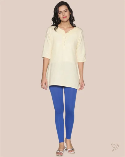 Ankle Length Leggings with Pocket - Royal Blue