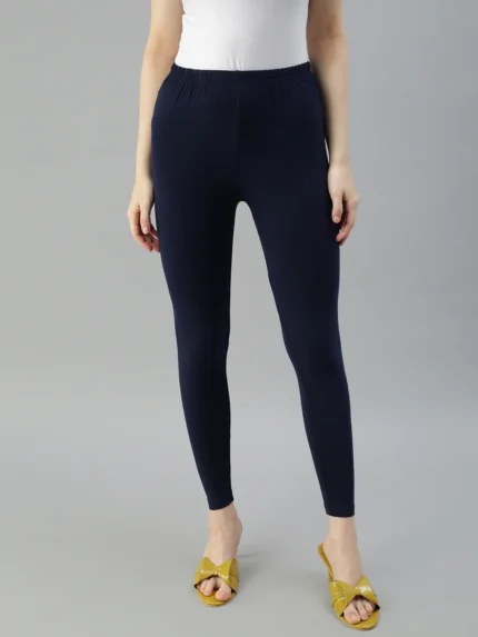 Ankle Length Leggings with Pocket - Black